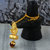 MissMister Brass Gold Mhadev Shiv Rudraksh Damru Stylish Hindu God chain pendant