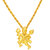 MissMister Gold Plated Buff Finish, Bajrang Bali Hanuman Chain Pendant Necklace for Men