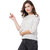 Jollify  Women's Printed 3/4 sleev casual top(white)