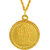 MissMister Gold plated coin reversible Hanuman Bajrang Bali raksha kawach pendant Hindu God temple jewellery men Women