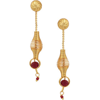 MissMister Gold plated brass Cocoon shaped Strylish Earrings For women latest fashion