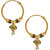 MissMister Gold plated Brass meenakari Hoop Bali Earring Women fashion Latest