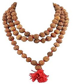 Lab certified rudraksha beads maala natural shiv moksha beads mala by Jaipur Gemstone