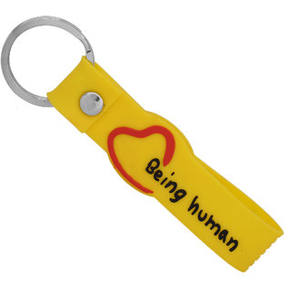                       MissMister PVC yellow coloured Salman brand Being Human accessory Item Keyring keychain Fashion                                              