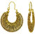 MissMister Gold Finish Antique Victorian Era Fashion Hoop Bali Earrings For Girls and Women
