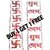 Buy 1 Get 1 Free Haraf Fashions Diwali Decorations Stickers Swastika with Shubh Labh Decorative Embossed Red Colour Sparkly Stickers 2-2.5 Inches (12 Stickers)