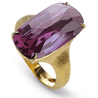                      CEYLONMINE -5.75 Ratti Amethyst/Jamuniya gold Plated Ring With Lab Certificate For Astrological Purpose                                              