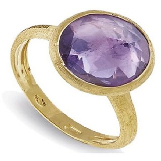                       CEYLONMINE-Precious Stone 5.5 Ratti  Jamuniya Gold Plated Finger Ring Unheated & Untreated Amethyst(Kathela) Stone Designer Ring                                              