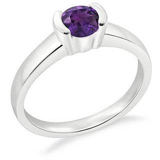                       CEYLONMINE- Astrological &Precious Stone Amethyst/Jamunia 5.25 Ratti Stone ring original stone silver plated amethyst ring                                              