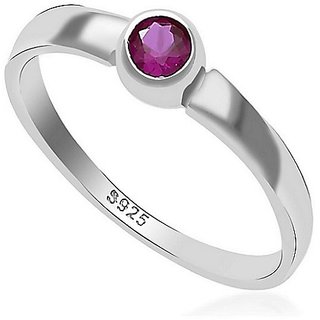                       CEYLONMINE-Natural Amethyst 5.25 ratti silver Plated Ring Lab Certified & Precious Stone Kathela Ring For Unisex                                              
