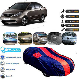 QulatiyBeast Car body cover for Tata Indigo CS (Maroon, Blue)