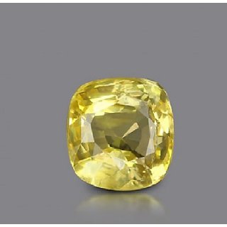 5.25 Ct Yellow Sapphire Pukhraj Natural Lab Certified 5.25 Ct Yellow Sapphire Pukhraj Natural Lab Certified