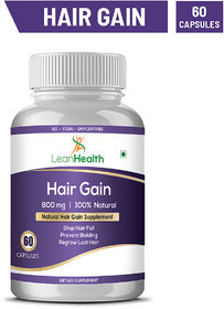 Leanhealth Hair Gain Herbal Hair Management Supplement To Stop Hair Fall and Healthy Hair Growth For Men and Women 60 Capsules