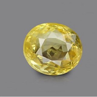                       5.42 Carat Yellow Sapphirepukhraj Gemstone Igi Pukhraj Unheated Natural St                                              