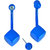 MissMister Alloy Teal Blue Square Cube Both Side Fashion Earrings For Girl and Women