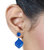 MissMister Alloy Teal Blue Square Cube Both Side Fashion Earrings For Girl and Women