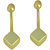 MissMister Yellow Finish Colour Square Cube Cube Fashion Earring For Girl & Women