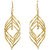 MissMister Gold Finish Long Dangler Fashion Earrings For Women  Girls
