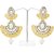 MissMister Gold Finish drop C/Z Pearl Designer Lakshmi Fashion Earrings For Women