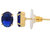 MissMister Gold plated Oval shape Royal Ink Blue Titanic colour Stylish Fashion studs Earrings Women Girls