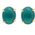 MissMister Gold plated Oval shape Faux Colombian Emerald Stylish Fashion studs Earrings Women Girls