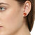 MissMister Brass, Gold plated, Flower shape Red and Gold beaded stylish Fashion party wear earrings Women Girls