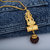MissMister Gold plated Shiv and Original Rudraksh pendant Men women