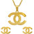 MissMister Gold Plated  Logo Inspired high Fashion Chain Pendant Necklace Jewellery Women Girls