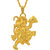 MissMIster Brass Gold large Bajrang Bali Hanuman pendant Men Women Hindu God temple jewellery