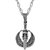 MissMister Silver antique finish Wings and Dagger pendant Men Women