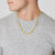 MissMister Gold Plated Cylinder and Ball Shaped Design, Necklace Chain Men Women Fashion