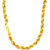 MissMister 24KT Gold Plated 24 Inch, 6mm Thick Rope Design Chain for Men and Women