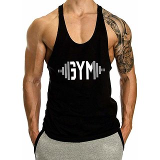                       The Blazze 0004 Men's Gym Tank Gym Tank Stringer Tank Tops Muscle Tee Sleeveless Tops Gym Vest for Men                                              