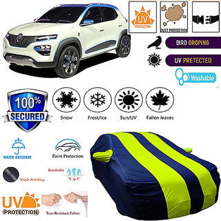                       QulatiyBeast Car body cover for Renault Kwid EV (Yellow,Blue)                                              