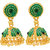 MissMister Gold Finish Meenakari C/Z Fashion Jhumki For Women