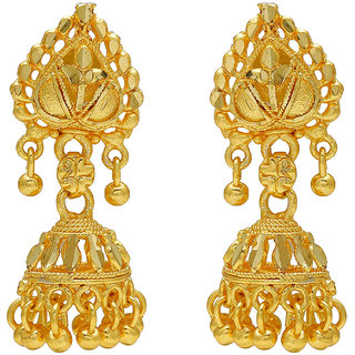MissMister Gold Plated Faux Kundan Ethnic cute and small earring Jhumki for Women