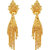 MissMister Gold Finish Cone shaped Stylish Traditional Fashion Jhalar Jhumki For Women