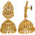 MissMister Gold Finish Faux Kundan handmade Traditional Jhumki earrings Women