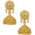 MissMister Gold Finish Faux Medium Size Traditional Jhumki Fashion Earrings For Women