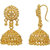 MissMister Gold Finish Faux Medium Size Traditional Jhumki Fashion Earrings For Women