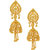 MissMister Gold Finish Faux Ethnic Fashion Jhalar Tassel Jhumki Earring For Women