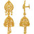 MissMister Gold Finish Faux Ethnic Fashion Jhalar Tassel Jhumki Earring For Women