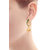 MissMister Gold Finish Green Meenakari Pearl Beaded Peacock Dangle And Drop Jhumki Earrings For Women