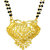 MissMister Gold plated Brass Diamond shape rasrawa work plain handmade Mangalsutra Tanmaniya jewellery necklace for Women