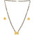 MissMister Gold Plated Brass, 3 Lakshmi Coin with Matching Earring Traditional Mangalsutra Jewelry Necklace for Women