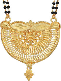MissMister Gold Plated Brass Handmade Work, Big Size Traditional Tanmaniya Mangalsutra for Women Girls