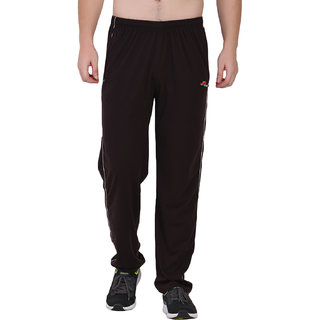 Muffy Men's Brown Slim-fit Poly-Cotton Track Pant