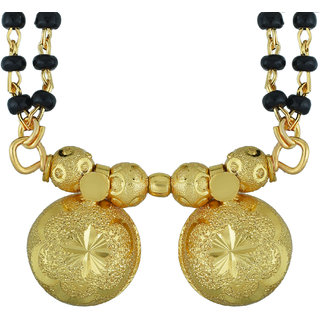                       MissMister Gold Plated Dual (2) Wati, Super Attractive Latest Technique and Design Ethnic Mangalsutra Women Traditional                                              