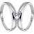 Silvershine Silverplated Half Heart In Solitaire His And Her Adjustable Pro