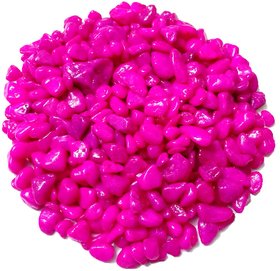 colored pebbles, gravels, stone for aquarium decoration, flower vase, garden, 475g, Pink